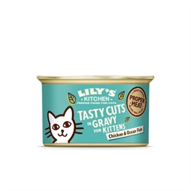 Lily&#039;s Kitchen Cat Kitten Chicken/Ocean Fish Tasty Cuts In Gravy
